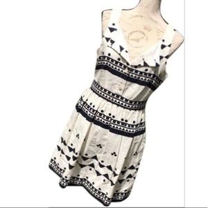 J. Crew Navy White Dress Size 10 GUC